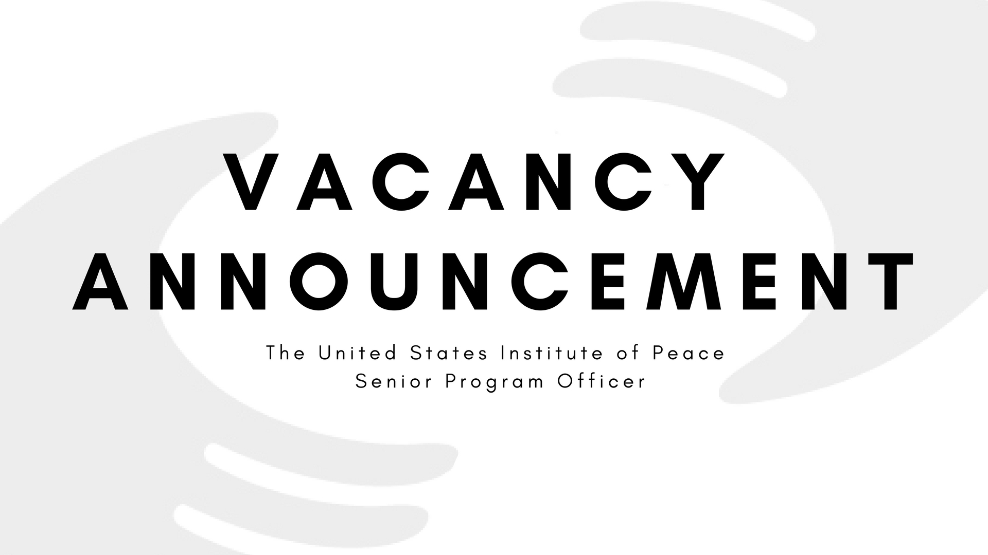 Vacancy Announcement – Senior Program Officer at USIP