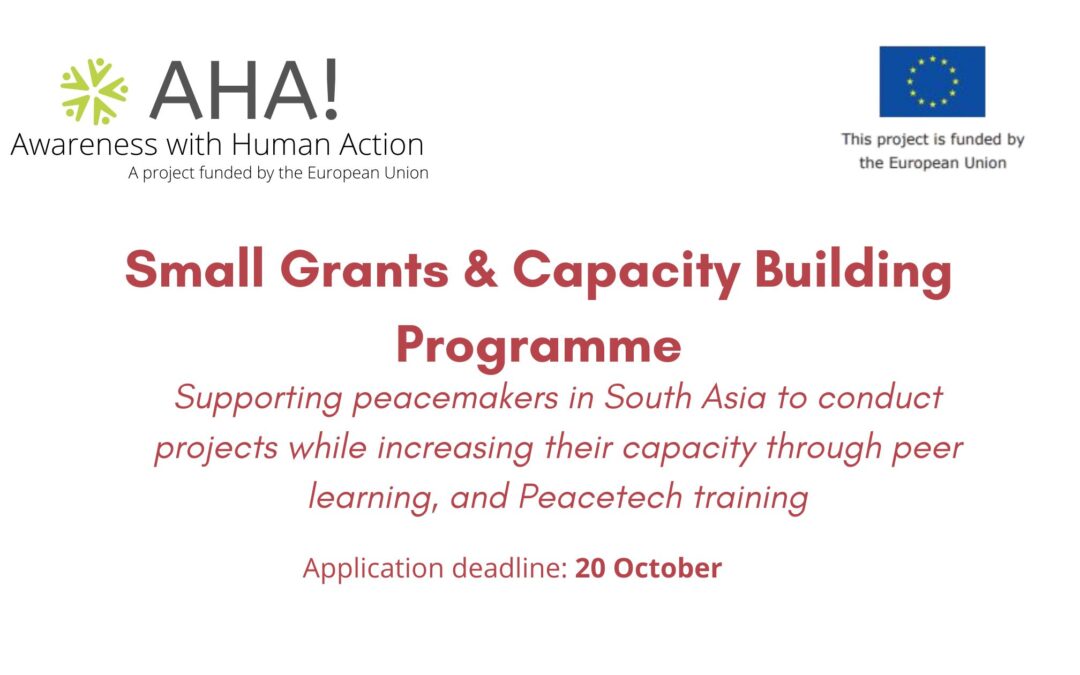 Call for Applicants: AHA! Small Grants and Capacity Building Programme