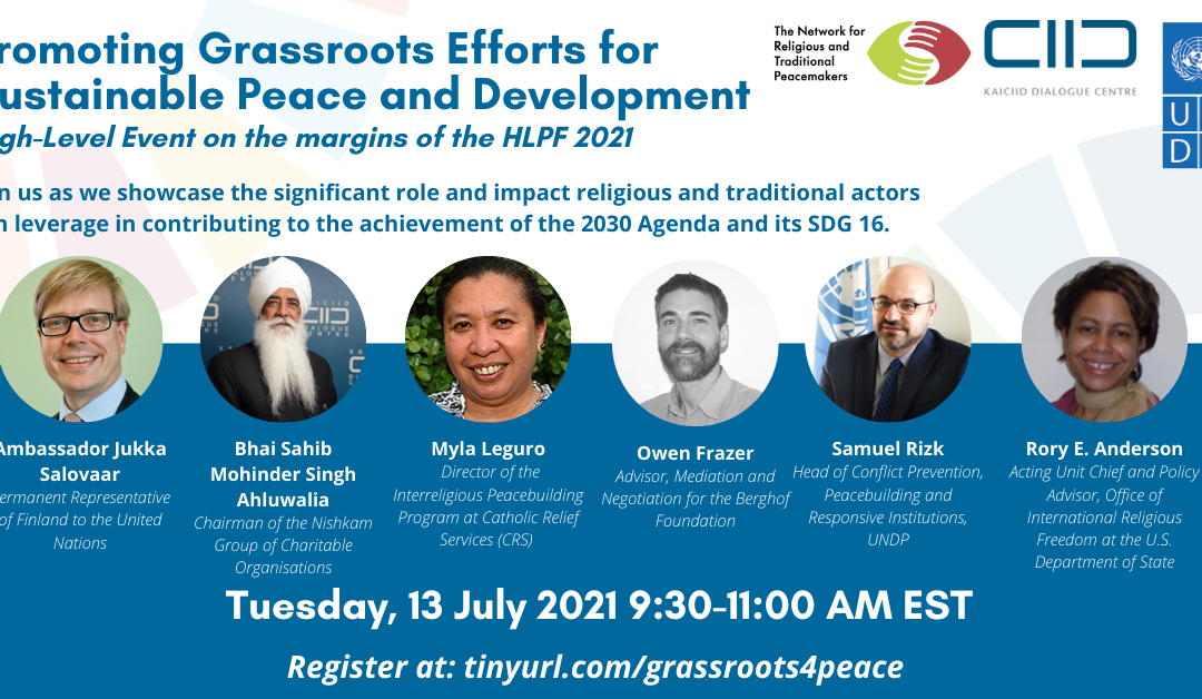 HLPF Side-Event – Setting the Norm: Promoting Grassroots Efforts for Sustainable Peace and Development