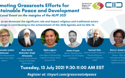 HLPF Side-Event – Setting the Norm: Promoting Grassroots Efforts for Sustainable Peace and Development