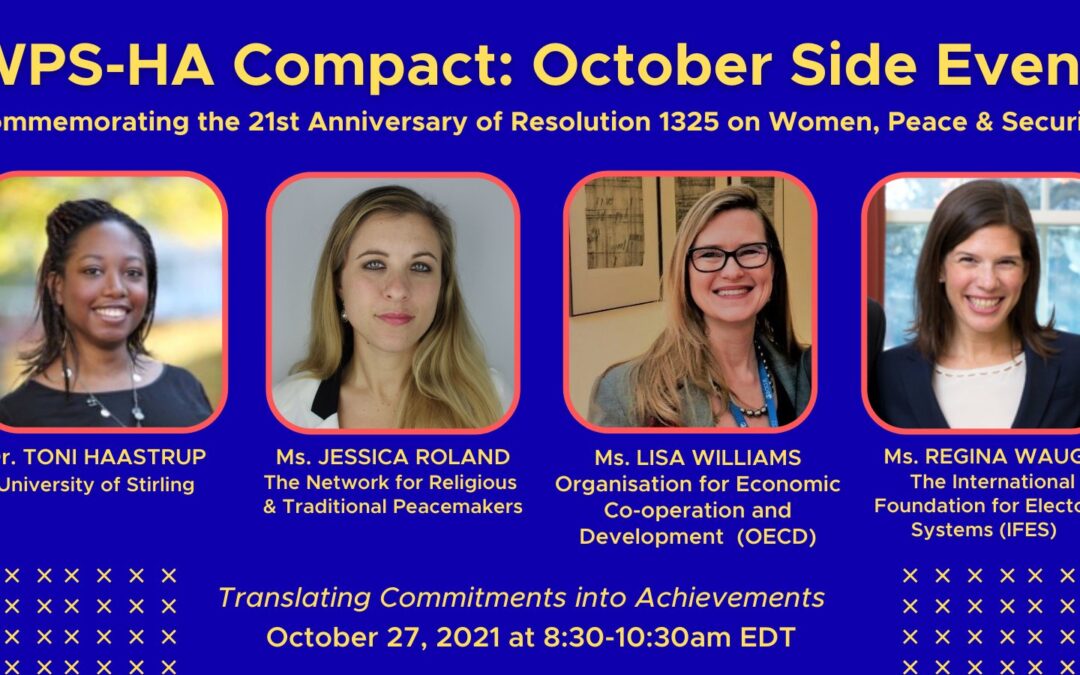 Network to Speak During the 21st Anniversary of UN Security Council Resolution 1325