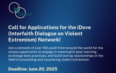 Call for Applications for the iDove (Interfaith Dialogue on Violent Extremism) Network!