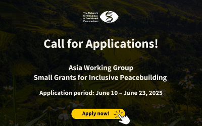 Call for Applications: Asia Working Group 2025 Small Grants for Inclusive Peacebuilding