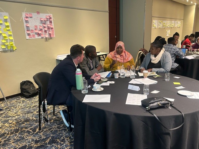 Hidaya Dude talking about her e-advocacy messaging on the topic of economic and financial action during the YIF20 training